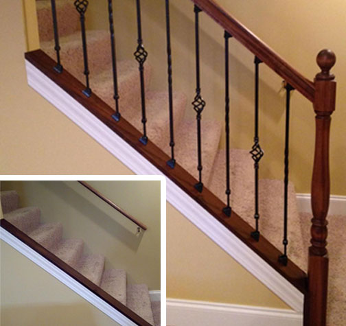 Before/After Pics of Ole’ Iron Slides Easy to install iron balusters 2